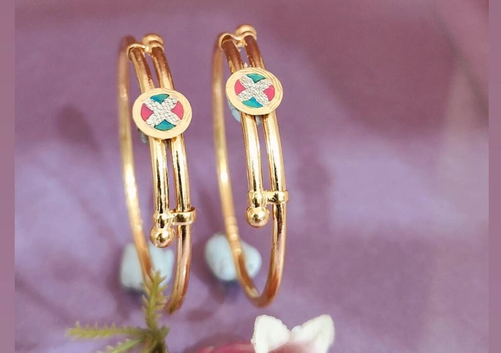 916 Gold Daily Wear Bachha Kadli BB-458
