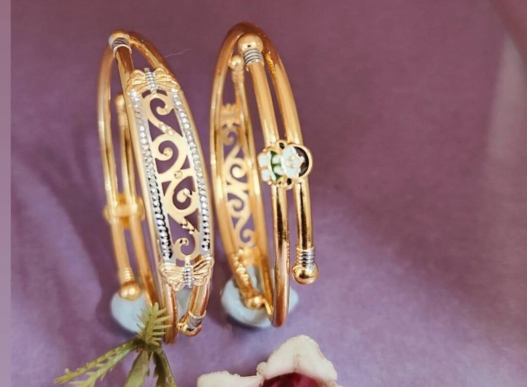 916 Gold Simple Bachha Kadli BB-477