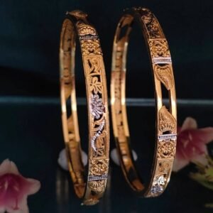 916 Gold Fancy Double Pipe Kadli DP-001