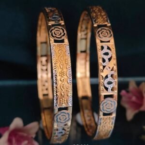 916 Gold Designer Double Pipe Kadli DP-002