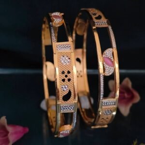 916 Gold Stylish Double Pipe Kadli DP-008