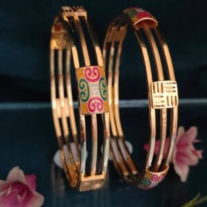 916 Gold Stylish Double Pipe Kadli DP-011