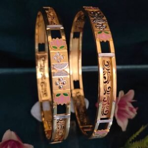 916 Gold Stunning Double Pipe Kadli DP-012