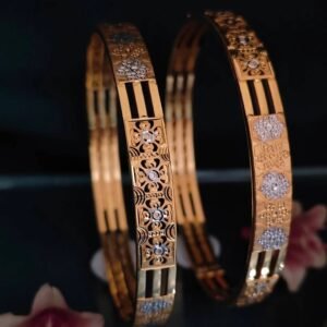 916 Gold Beautiful Double Pipe Kadli DP-013