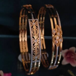 916 Gold Simple  Double Pipe Kadli DP-017