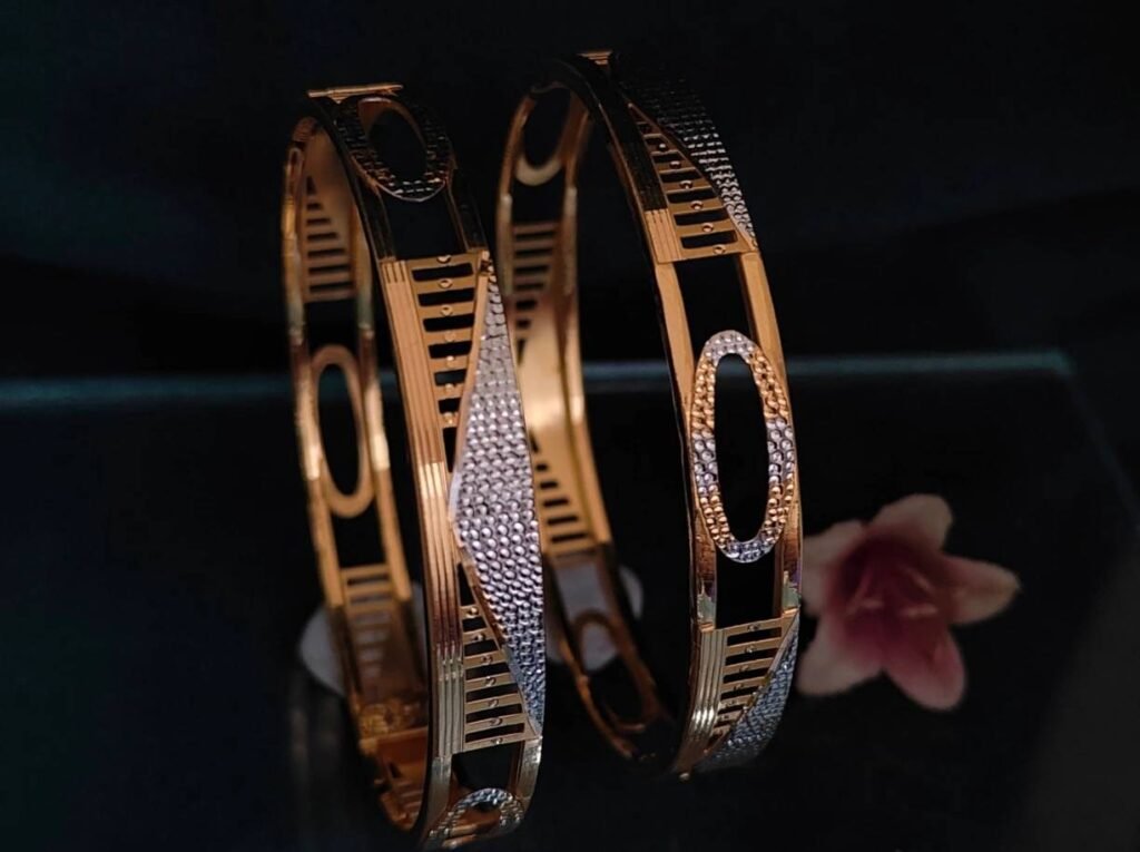 916 Gold Daily Wear Double Pipe Kadli DP-018