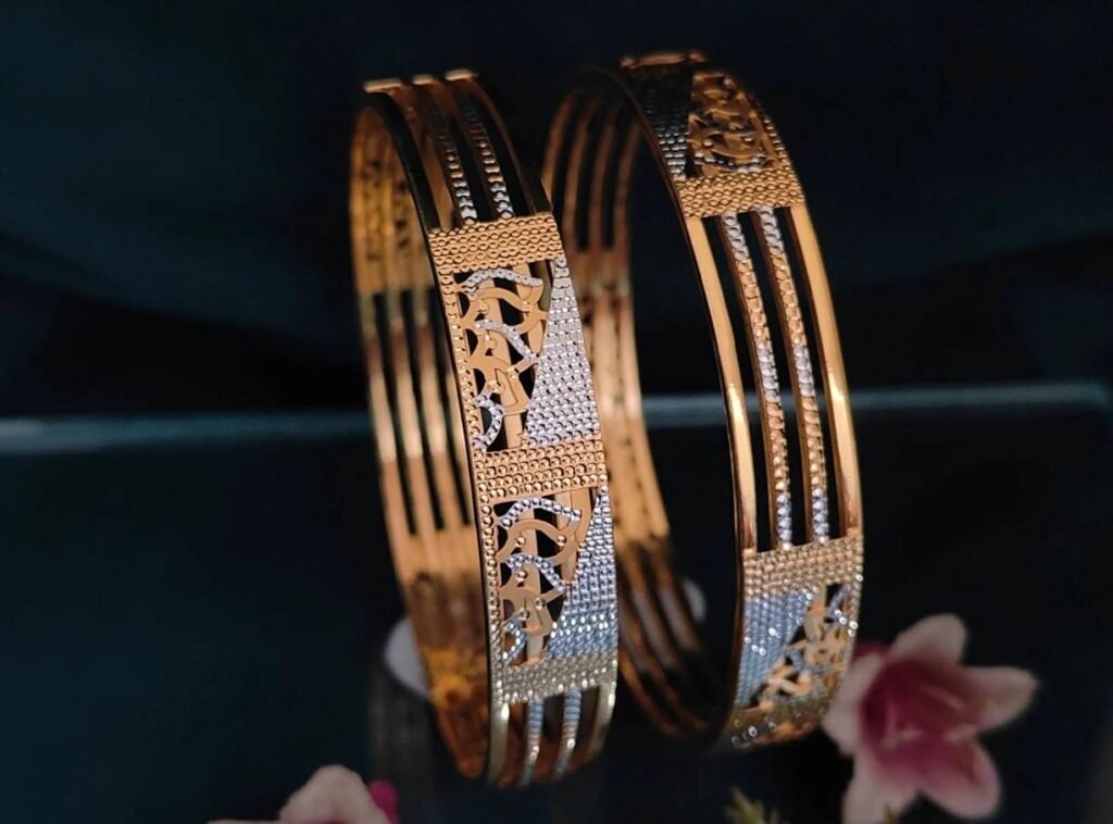 916 Gold Designer Double Pipe Kadli DP-021