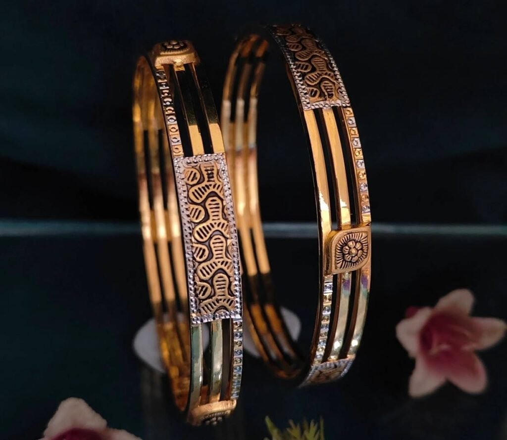 916 Gold Hallmarked Double Pipe Kadli DP-022
