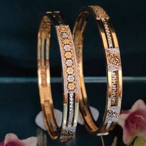 916 Gold Stylish Double Pipe Kadli DP-027