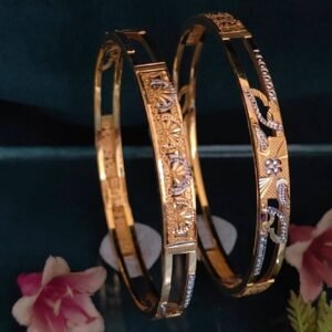 916 Gold Indian Design Double Pipe Kadli DP-028