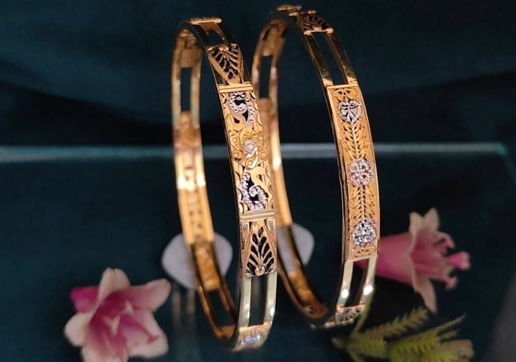 916 Gold Elegant  Double Pipe Kadli DP-029