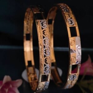 916 Gold Stylish Double Pipe Kadli DP-030