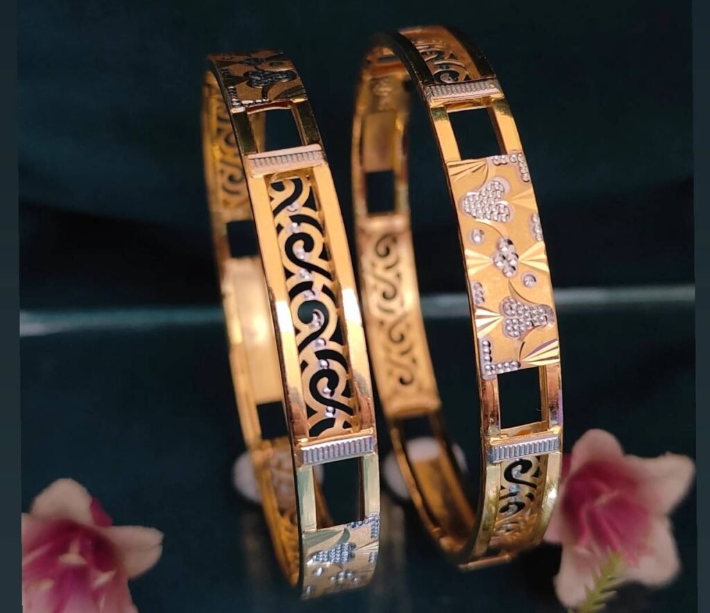 916 Gold Stunning Double Pipe Kadli DP-031