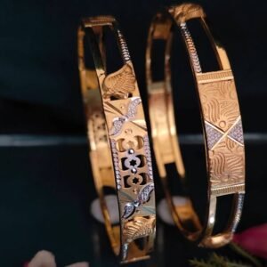 916 Gold Beautiful Double Pipe Kadli DP-032