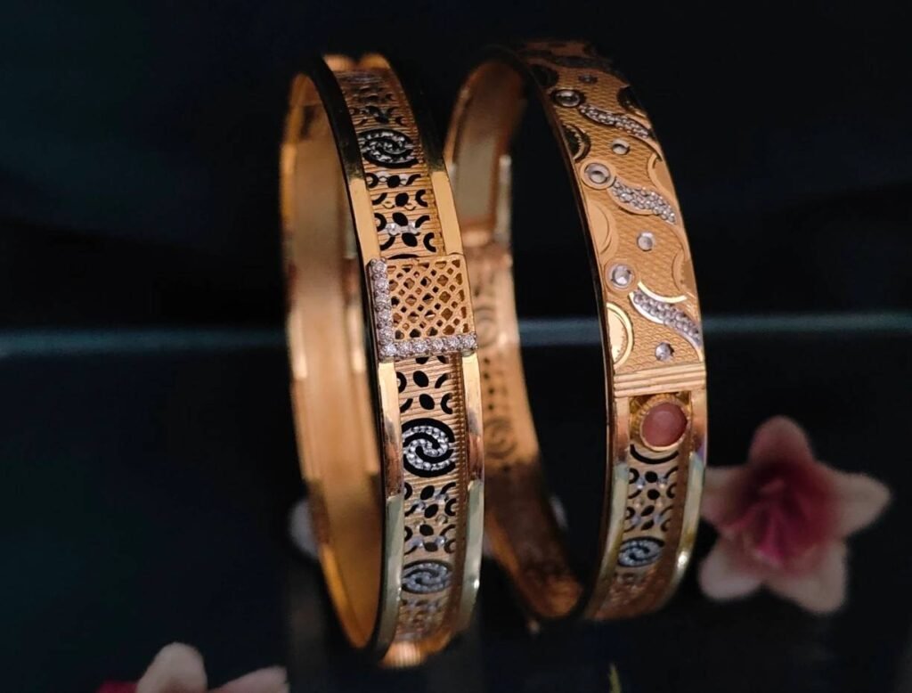 916 Gold Classy  Double Pipe Kadli DP-035