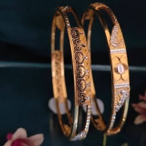 916 Gold Simple  Double Pipe Kadli DP-036