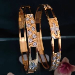 916 Gold Delicate Double Pipe Kadli DP-045