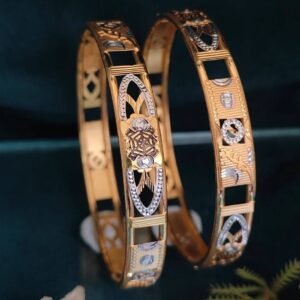 916 Gold Stylish Double Pipe Kadli DP-047