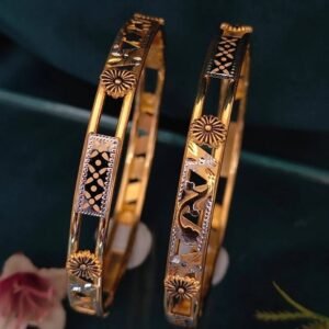 916 Gold Indian Design Double Pipe Kadli DP-048