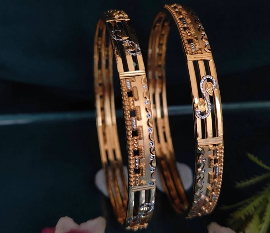 916 Gold Elegant  Double Pipe Kadli DP-049