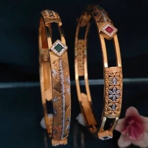 916 Gold Stunning Double Pipe Kadli DP-051