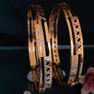916 Gold Beautiful Double Pipe Kadli DP-052