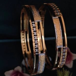 916 Gold Simple  Double Pipe Kadli DP-056