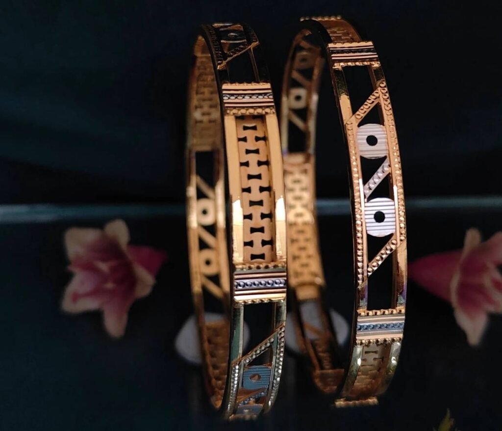 916 Gold Daily Wear Double Pipe Kadli DP-057