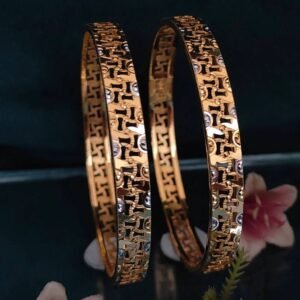 916 Gold Designer Double Pipe Kadli DP-060