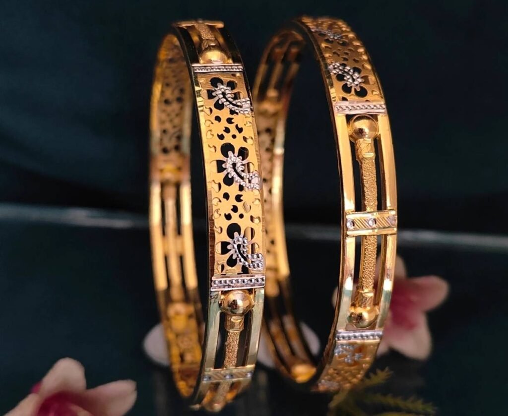 916 Gold Hallmarked Double Pipe Kadli DP-061
