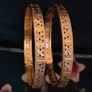 916 Gold Delicate Double Pipe Kadli DP-064