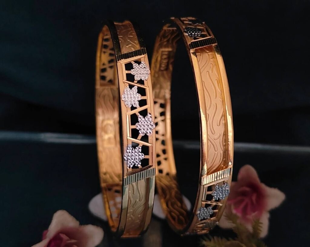 916 Gold Elegant  Double Pipe Kadli DP-068