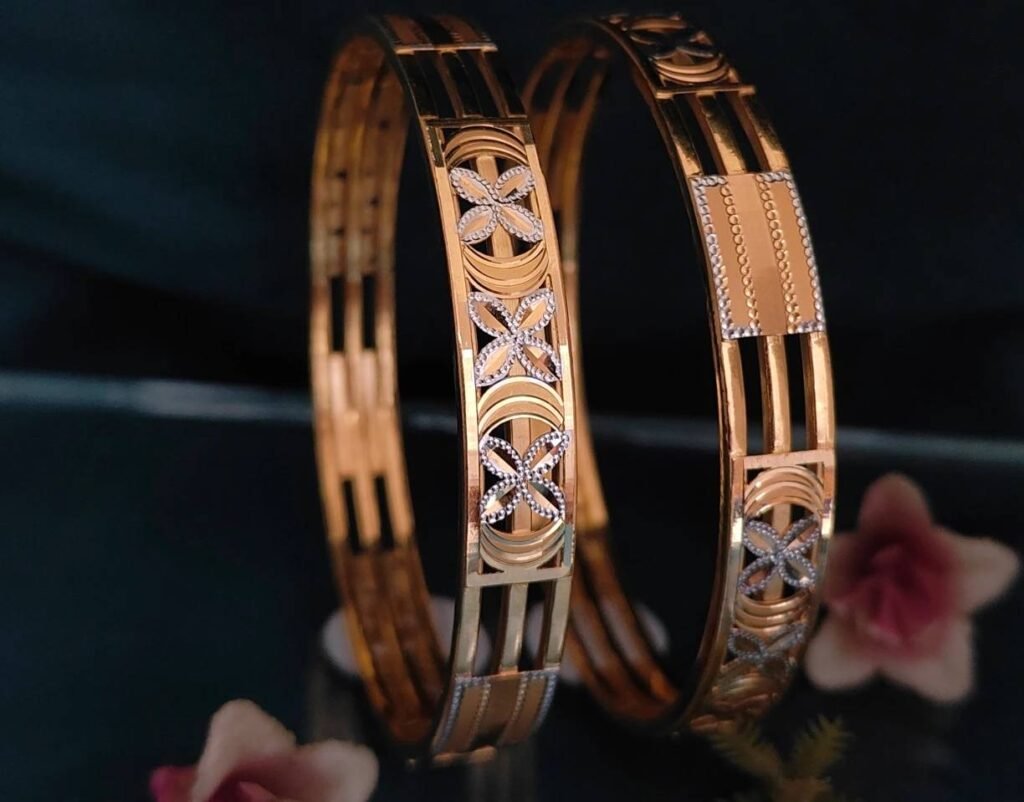 916 Gold Stunning Double Pipe Kadli DP-070