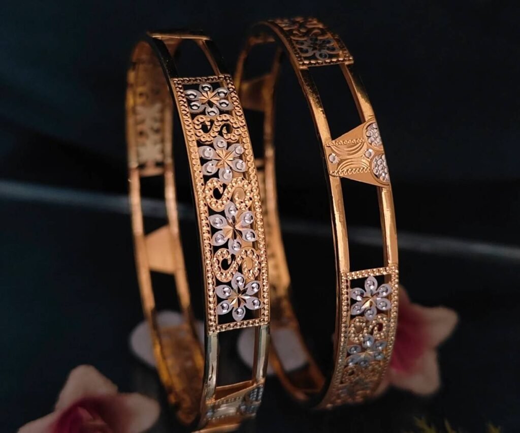 916 Gold Classy  Double Pipe Kadli DP-074