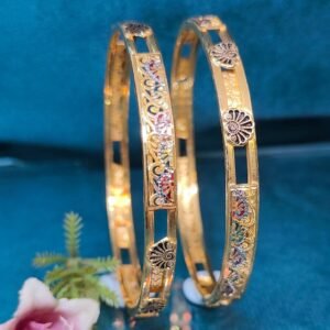 916 Gold Designer Double Pipe Kadli DP-117