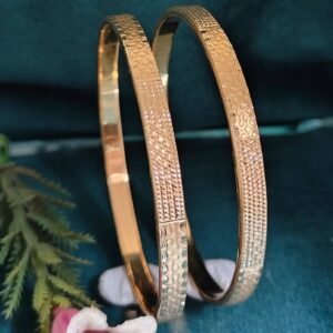 916 Gold Modern Double Pipe Kadli DP-124