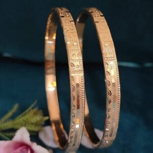 916 Gold Delicate Double Pipe Kadli DP-154