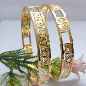 916 Gold Indian Design Double Pipe Kadli DP-165