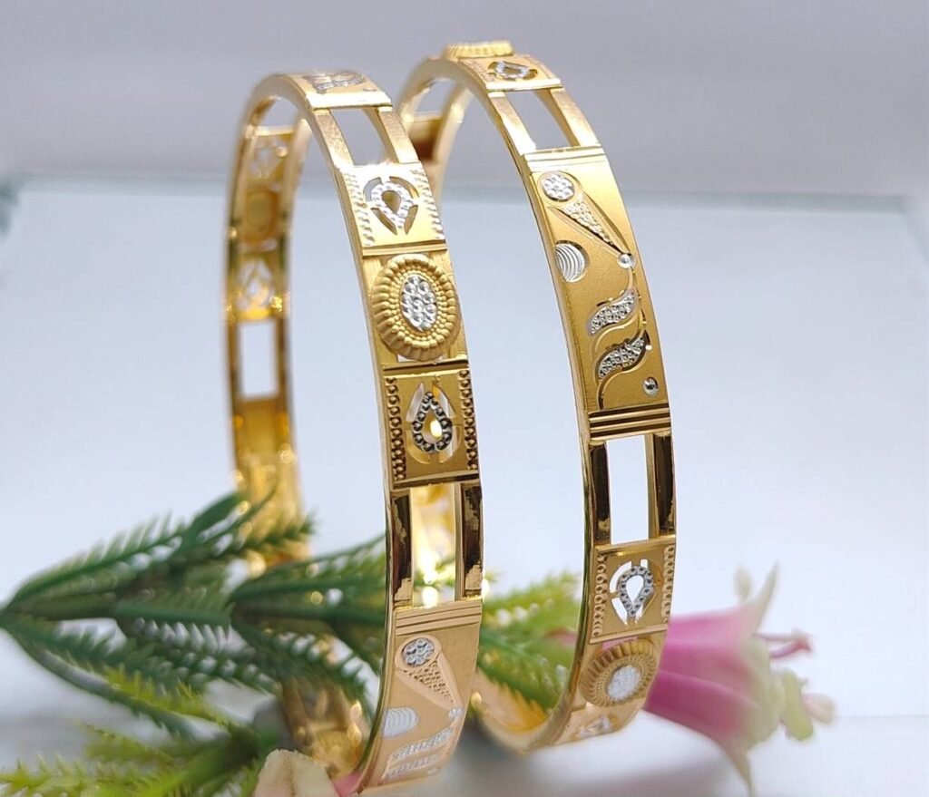 916 Gold Elegant  Double Pipe Kadli DP-166