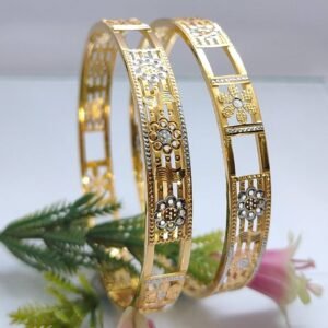 916 Gold Stylish Double Pipe Kadli DP-167