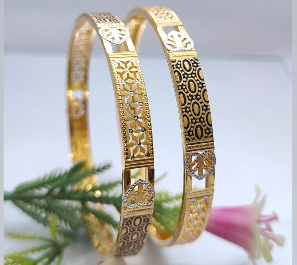916 Gold Stunning Double Pipe Kadli DP-168