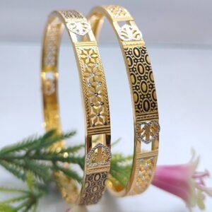 916 Gold Stunning Double Pipe Kadli DP-168