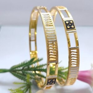 916 Gold Beautiful Double Pipe Kadli DP-169