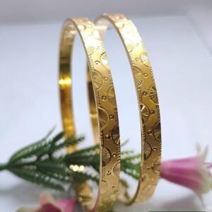 916 Gold Simple  Double Pipe Kadli DP-176