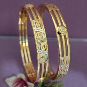 916 Gold Fancy Double Pipe Kadli DP-191