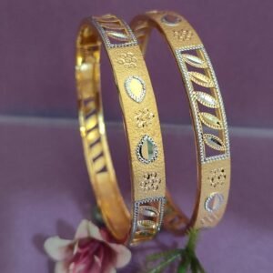 916 Gold Designer Double Pipe Kadli DP-192