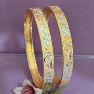 916 Gold Stylish Double Pipe Kadli DP-198