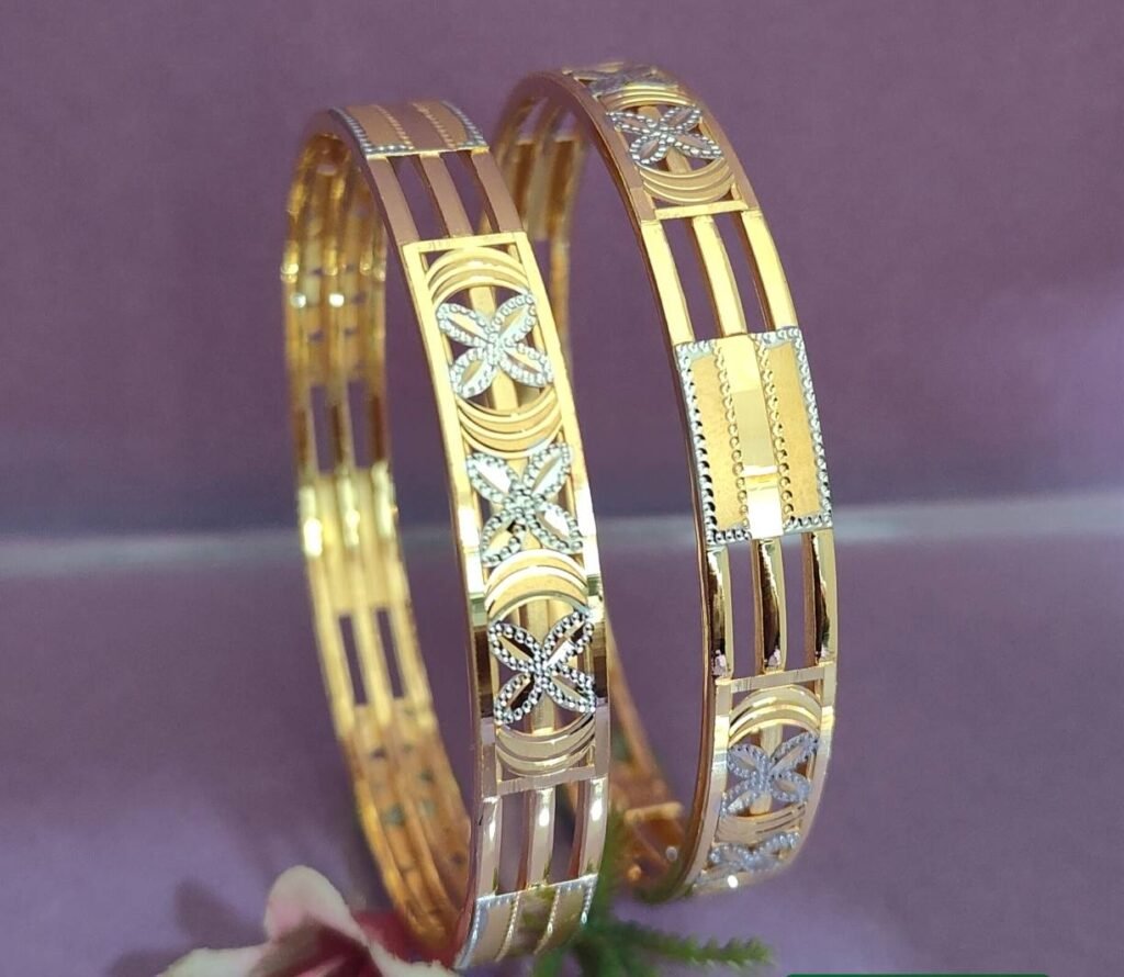 916 Gold Stylish Double Pipe Kadli DP-208