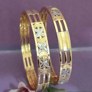 916 Gold Stylish Double Pipe Kadli DP-208