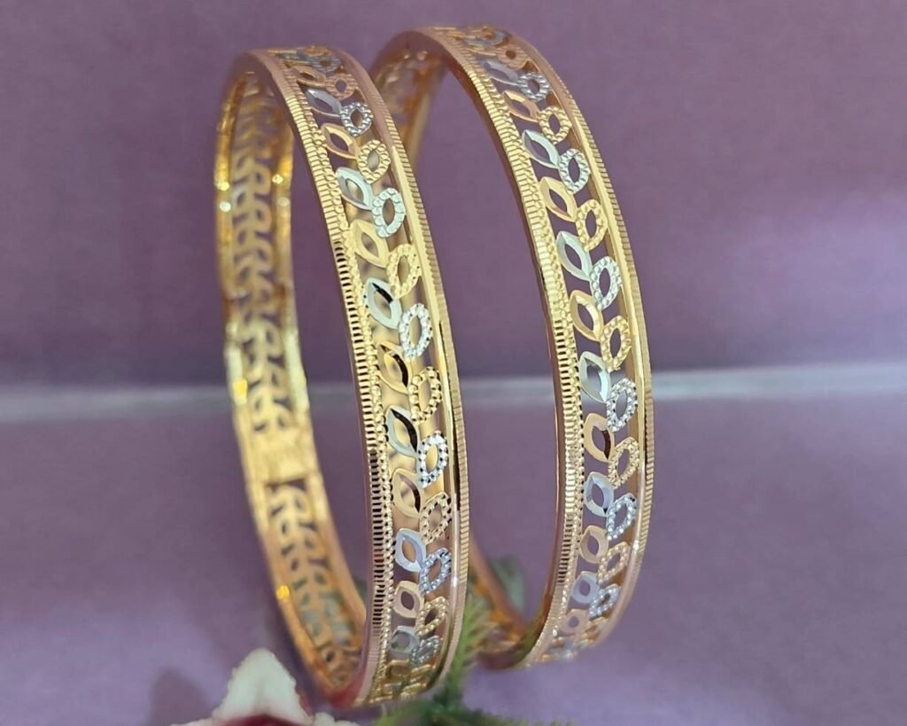 916 Gold Beautiful Double Pipe Kadli DP-210